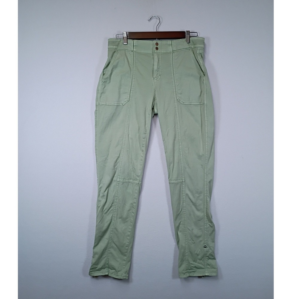 Utility Chic White House Black Market Womens 6 Sage Green Cargo Slim Pants